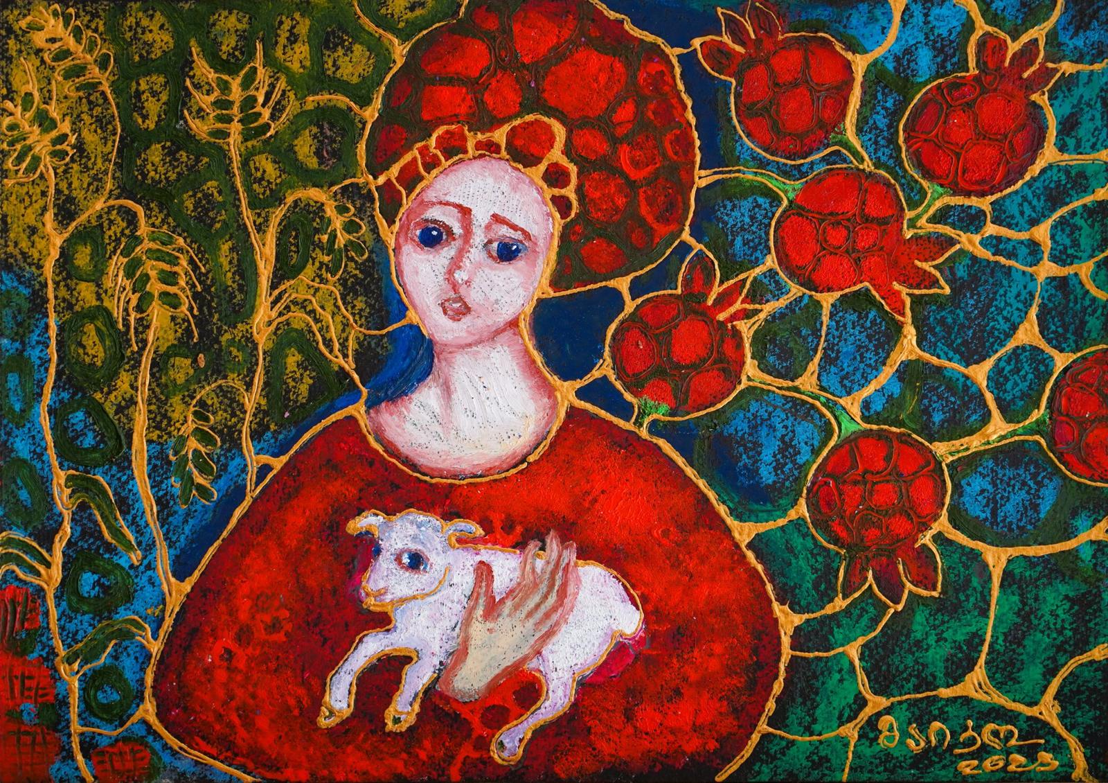Girl with a Lamb