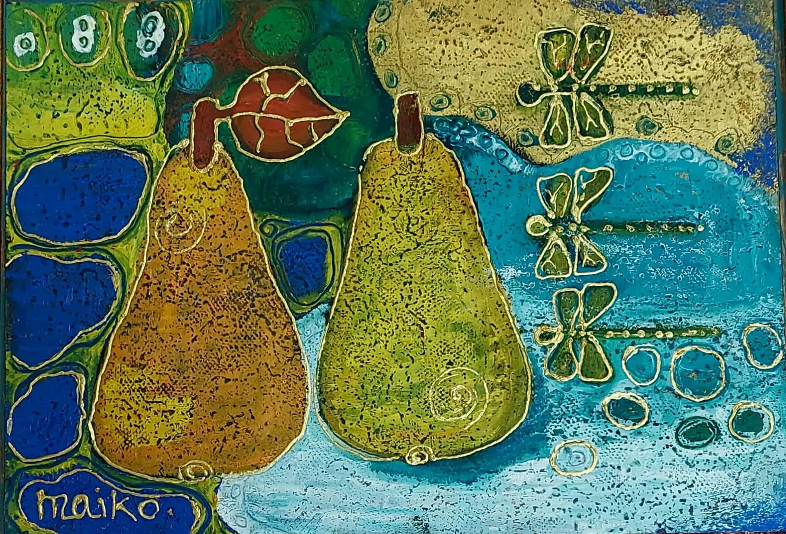 Pears and Dragonflies