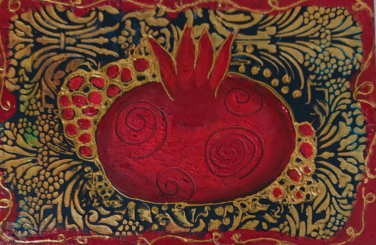 Pomegranate on Gold