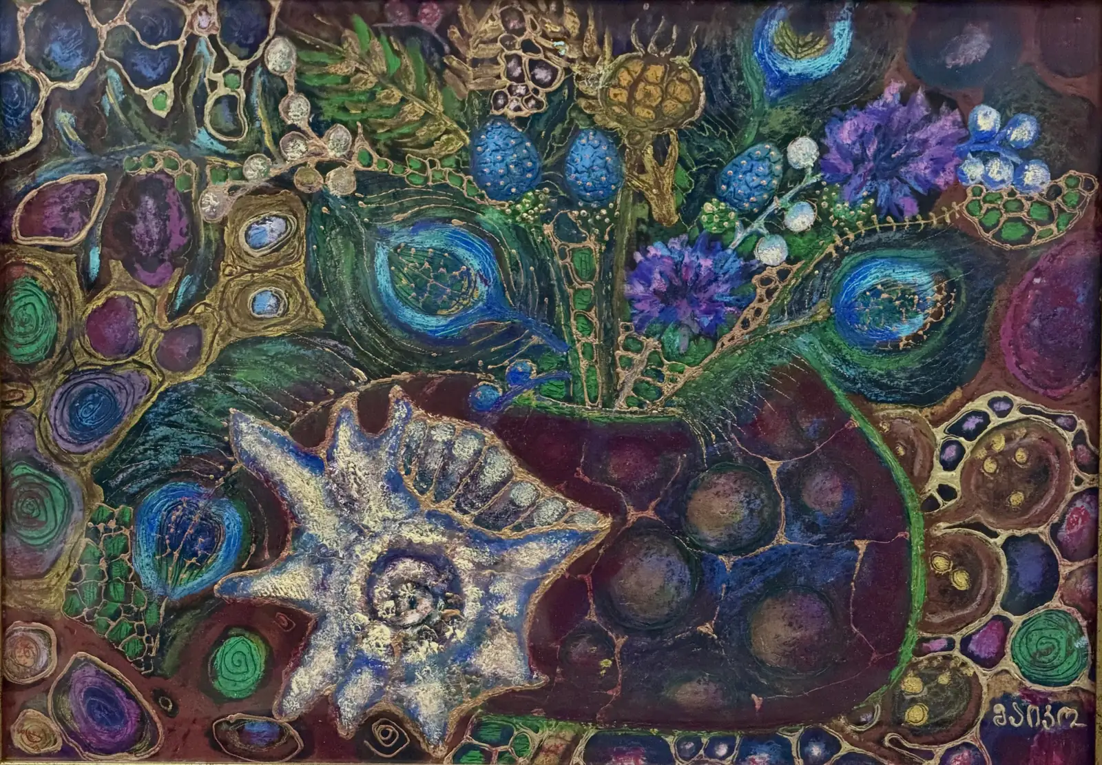 Seashell and Cornflowers