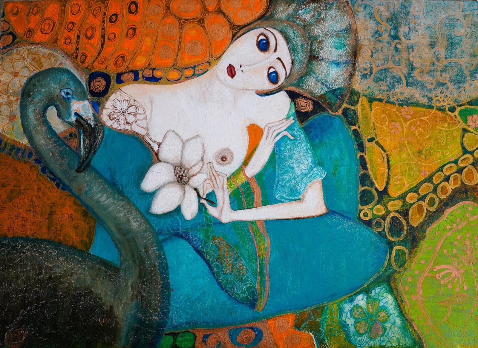 Woman with a Swan